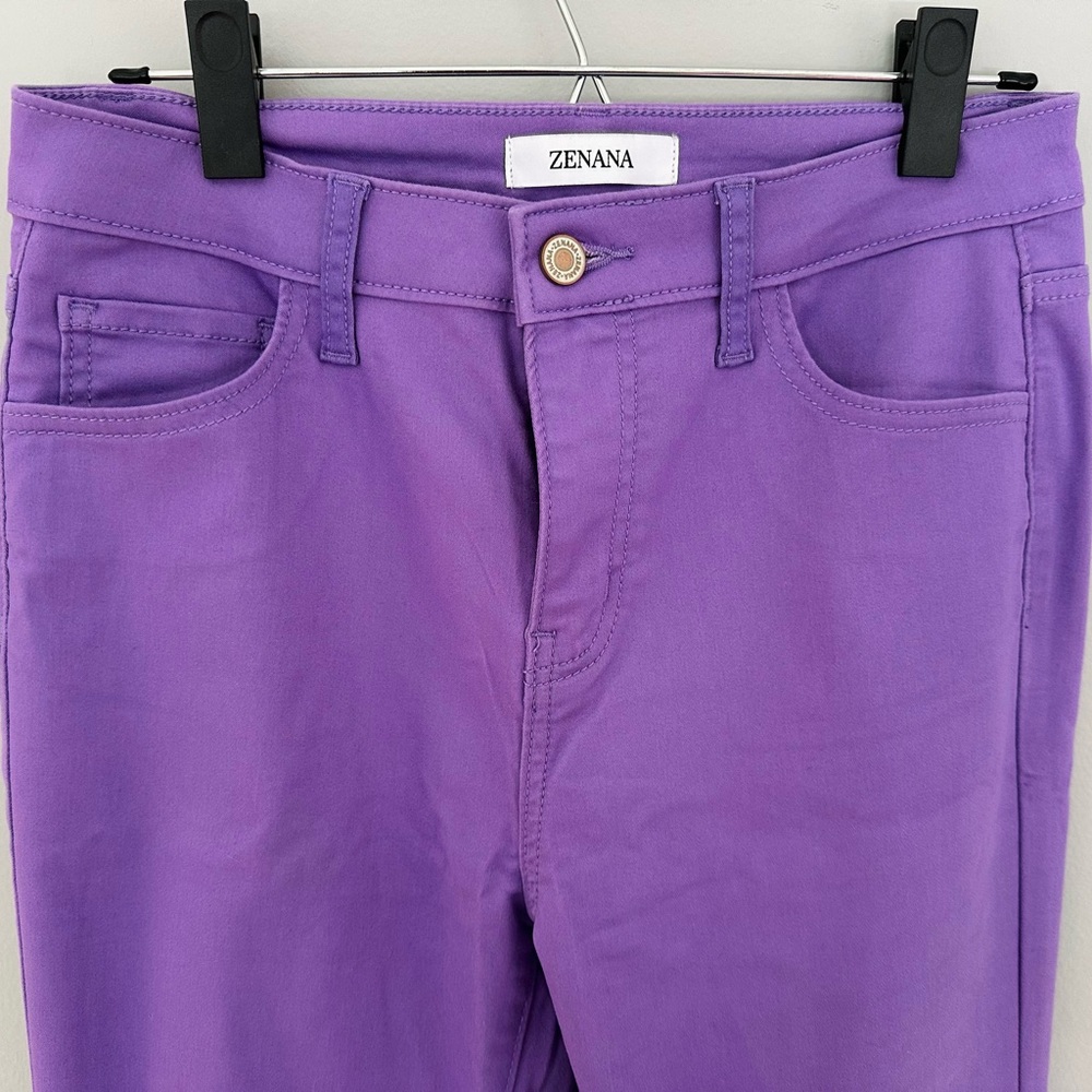 Zenana Lilac Bootcut Jeans Medium 6/8 Pastel Purple Stretch Denim Mid Rise